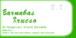 barnabas krucso business card