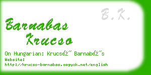 barnabas krucso business card